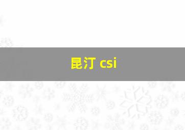 昆汀 csi